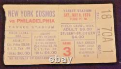 05-08-1976 NEW YORK COSMOS TICKET v PHILADELPHIA YANKEE STADIUM PELE GOAL