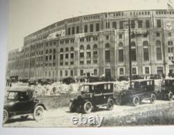 1920's New York YANKEE STADIUM PHOTOGRAPH withModel T Fords in Front 9 1/4x5 3/4
