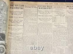 1923 April 18 New York Times Yankees New Stadium To Be Opened Today Nt 8358