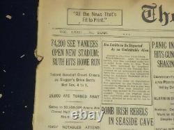 1923 April 19 New York Times-yankee Stadium Opens -gehrig Strikes Out 17-nt 8357