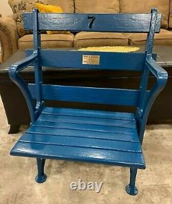 1923 New York Yankee Stadium Seat Chair With Brass Plaque