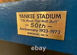 1923 New York Yankee Stadium Seat Chair With Brass Plaque