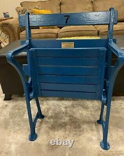 1923 New York Yankee Stadium Seat Chair With Brass Plaque