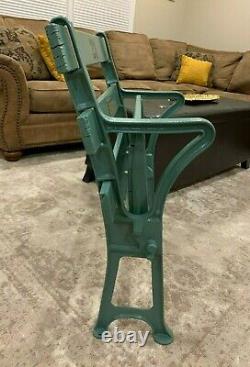 1923 New York Yankee Stadium Seat Chair With Plaque In Original Seafoam Green