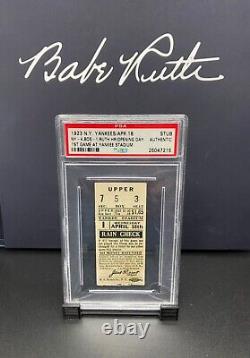 1923 New York Yankees Opening Day Ticket Babe Ruth