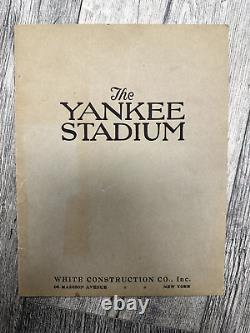 1923 New York Yankees The Yankee Stadium Builders Brochure White Construction