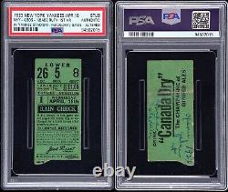 1923 Opening Day 1st Game @yankees Stadium House Ruth Built Babe Hr Ticket Psa