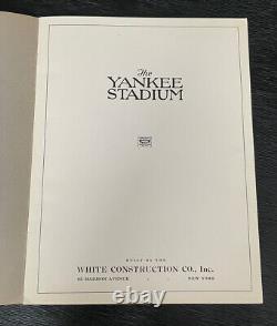 1923 YANKEE STADIUM Vintage Baseball Program Booklet by White Construction Co