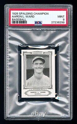 1926 Spalding Champions Aaron Ward PSA 9 - Pop 1 - 1st Hit Yankee Stadium 1923