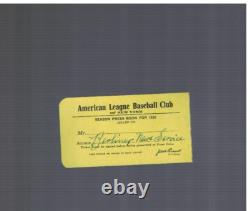 1930 New York Yankees Press Book Pass Cover Yankee Stadium Babe Ruth Lou Gehrig