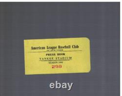1930 New York Yankees Press Book Pass Cover Yankee Stadium Babe Ruth Lou Gehrig