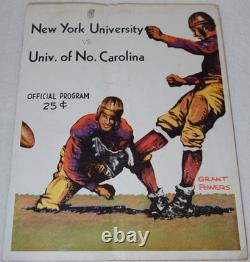 1936 New York University vs. University of North Carolina Yankee Stadium Program