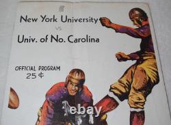 1936 New York University vs. University of North Carolina Yankee Stadium Program 1936 New York University vs. University of North Carolina Yankee Stadium Program