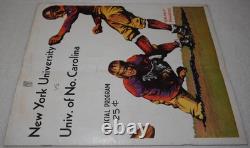1936 New York University vs. University of North Carolina Yankee Stadium Program