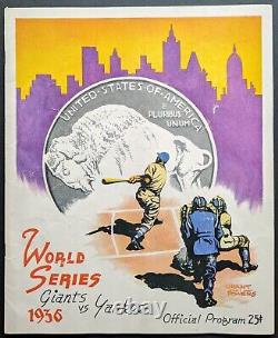 1936 World Series Game 4 Yankee Stadium Program+Ticket Lou Gehrig HR N. Y Giants