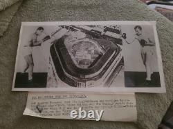 1937 Joe Louis Heavyweight Boxer Tommy Farr Yankee Stadium Photo Boxing New York