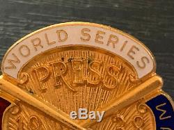1938 World Series Press Pin New York Yankees NY Yankee Stadium in Box