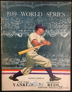 1939 World Series Baseball Program Yankees Stadium New York vs Cincinatti Reds