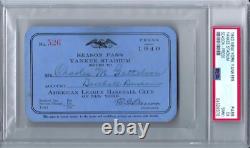 1940 N. Y. Yankees Season Press Pass Ticket Yankee Stadium Joe DiMaggio PSA 5