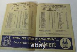 1946 NEW YORK YANKEES vs BROOKLYN DODGERS Football Program, Yankee Stadium, AAFC