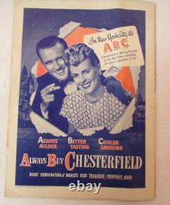 1946 NEW YORK YANKEES vs BROOKLYN DODGERS Football Program, Yankee Stadium, AAFC