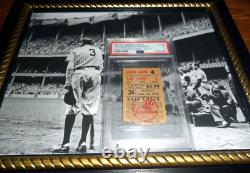 1948 The Babe Ruth Bow Out Ticket Stub Final Yankee Stadium Appearance Psa 3