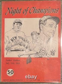 1949 Yankee Stadium Night Of Champions Full Ticket PSA + Program From Game