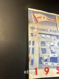 1950 Yankee Stadium Official Program & Ticket Stub. Home Of Champions Vintage