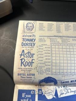 1950 Yankee Stadium Official Program & Ticket Stub Home Of Champions Vintage