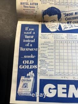 1950 Yankee Stadium Official Program & Ticket Stub Home Of Champions Vintage