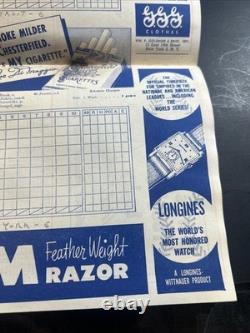 1950 Yankee Stadium Official Program & Ticket Stub Home Of Champions Vintage