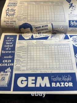 1950 Yankee Stadium Official Program & Ticket Stub Home Of Champions Vintage