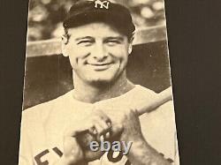 1950's-60 Lou Gehrig Yankee Stadium Souvenir Postcard- New York Yankees- vg+