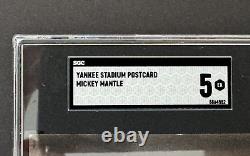 1950's-60's Mickey Mantle Yankees Stadium Souvenir Shop Postcard SGC 5 EX
