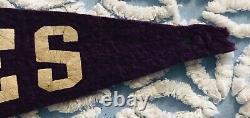 1950's PURPLE Felt NEW YORK YANKEES STADIUM 27.5 Pennant MICKEY MANTLE