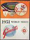 1951 World Series Baseball Program Game 1 Yankee Stadium Vs New York Giants
