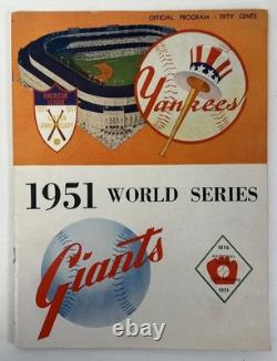 1951 Yankees World Series Program vs NY Giants @ Yankee Stadium VG-EX unscored