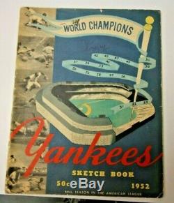 1952 New York Yankees Sketch Book Mlb Baseball Rare Yankees Stadium Bronx Ny