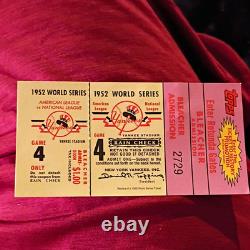 1952 World Series Game 4 New York Yankees Yankee Stadium Bleacher Ticket Repro