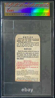 1952 World Series Game 4 Ticket Yankee Stadium New York v Brooklyn Dodgers icert