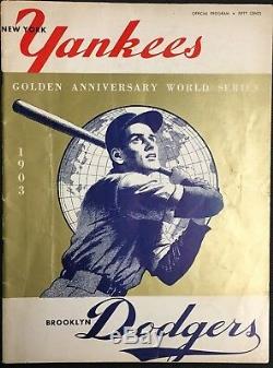 1953 World Series Program Yankee Stadium New York vs Brooklyn Dodgers MLB