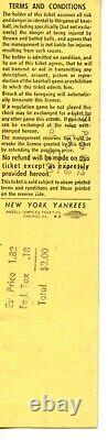 1954, April 15 New York Yankees Opening Day vs Philadelphia Athletics Reserved