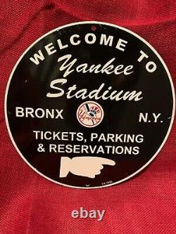 1955 Vintage Style New York Yankees Stadium Baseball 11 3/4 Porcelain Sign