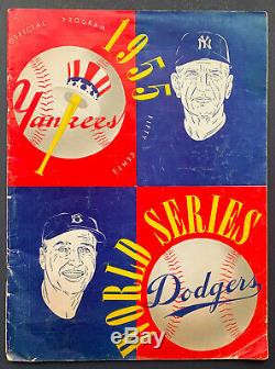 1955 World Series Baseball Program New York Yankee Stadium Version Scored MLB