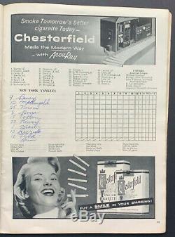 1955 World Series Baseball Program New York Yankee Stadium Version Scored MLB