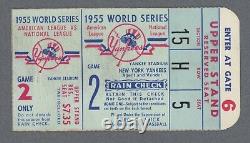 1955 World Series Ticket Stub NY Yankees vs Brooklyn Dodgers at Yankee Stadium