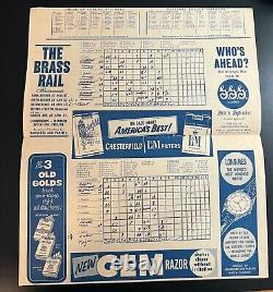 1956 Mickey Mantle Hits HR Off The Facade At Yankee Stadium Program scored