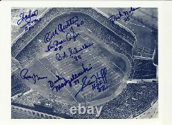 1956 New York Giants NFL Champions Signed Yankee Stadium Photo