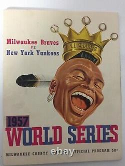 1957 World Series program. New York Yankees vs Milwaukee Braves @ County Stadium