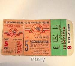 1958 World Series New York Yankees Yankee Stadium Game 5